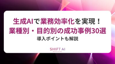 生成AIで業務効率化を実現！業種別・目的別の成功事例まとめ30選を紹介