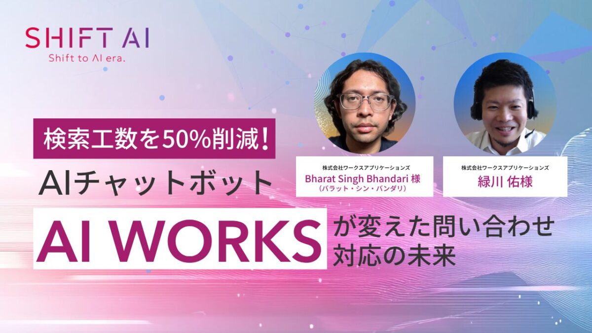 検索工数を50%削減！AIチャットボット「AI WORKS」が変えた問い合わせ対応の未来