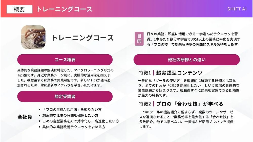 Manus・Felo・NotebookLMを活用した最新業務テクニックを追加　SHIFT AI、「生成AI TIPSコース」をアップデート